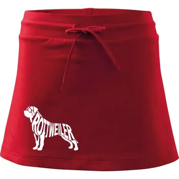 Dámská sukně Rotvajler - Sportovní sukně - two in one - L ( Červená )