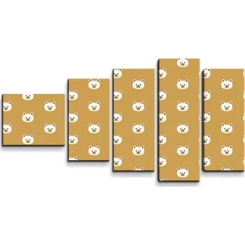 Obraz Sablio Obraz - 5-dílný Roztomilí medvídci - 100x60 cm