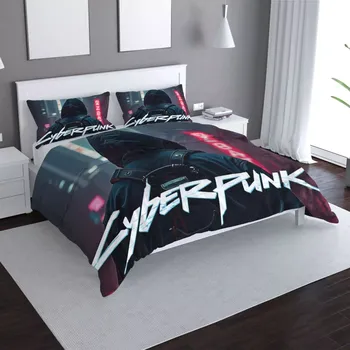 Povlečení Sablio Povlečení Cyberpunk 2077 Pohled do města - 140x200 / 90x70