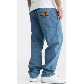Pánské kalhoty Džíny BAGGY Pánské ŠIROKÉ PREMIUM Jigga Wear Modré L