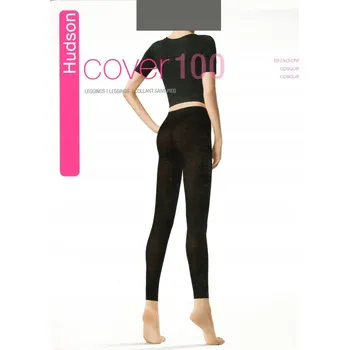 Dámské legíny Pohodlné krycí legíny z mikrovlákna HUDSON COVER 100 šedé FLANELL 42-44 L