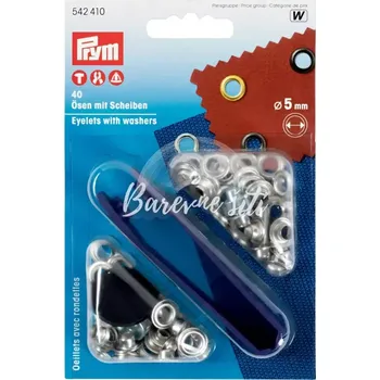 Průchodky Stříbrné Prym 5mm (E) (Průchodky, Šicí potřeby od Prym)