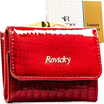 Peněženka ROVICKY Malá dámská peněženka z pravé kůže s RFID systémem Barva: Červená