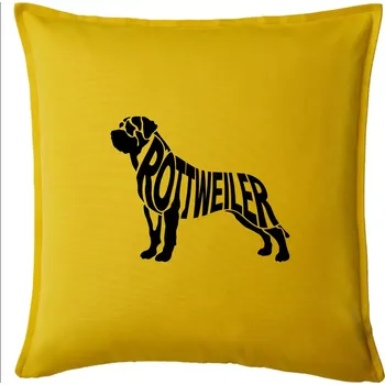 Polštář Rotvajler - Polštář 50x50 - 50x50 - Pouze potah ( Žlutá )