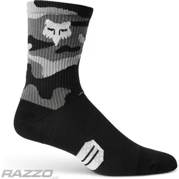 Pánské ponožky Cyklo ponožky FOX 6" Ranger Sock Black Camo 2025 S-M