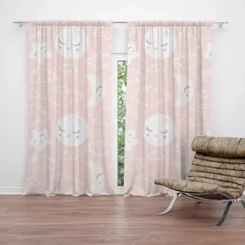 Závěs Sablio Závěs Mráčky a měsíc: 2ks 140x250cm