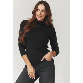 Dámská halenka Makadamia Dámská halenka s rolákem Basic C15 Barva: Černá, Velikost: ONE SIZE