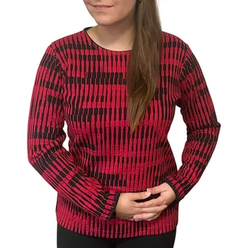 Dámská halenka Halenka Pratto červeno-černá se vzorem velikost pratto: 44