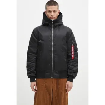 Bunda Alpha Industries MA-1 Hooded 158104 03 pánská, černá barva, přechodná, L, 99X