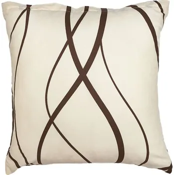 DADKA VRACOV Povlak na polštář bavlna Vlny hnědé na banánovém Rozměr: 40x50