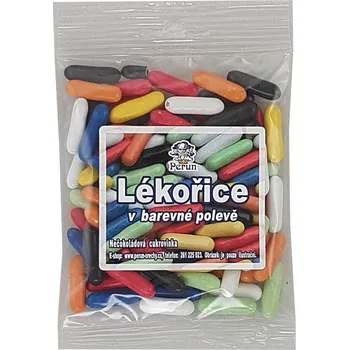 Bonbon PERUN-OŘECHY Lékořice v barevné polevě sáček: 100 g