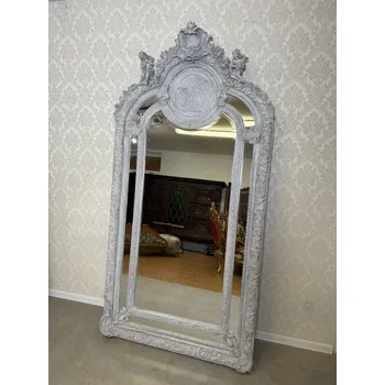 Zrcadlo Starožitné zrcadlo s dekorací andílků