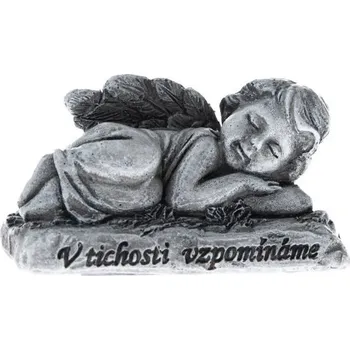 Vánoční dekorace Casa de Engel "Polyresinový anděl "V tichosti vzpomínáme" 12/216"