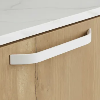 Nábytkové kování Interex design Úchytka ZANAR / Bílá matná 128 mm