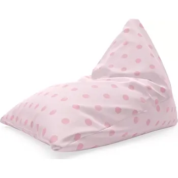 Sedací pytel Sablio Sedací vak Triangl Růžové puntíky: 120 x 100 x 100 cm