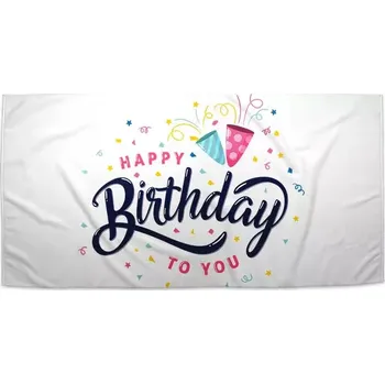 Osuška Sablio Ručník Happy birthday to you 2 - 50x100 cm