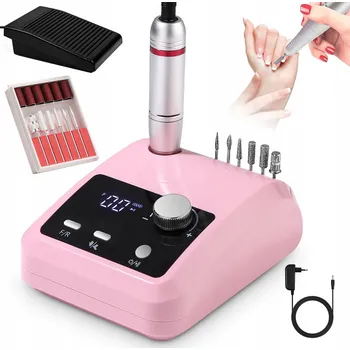 ELEKTRICKÝ PILNÍK NA NEHTY S LCD DISPLEJEM, DRŽÁK A 6 NÁSTAVCŮ