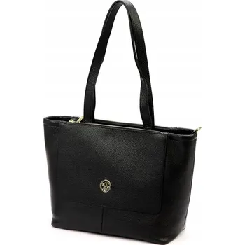 Kabelka Gregorio shopper kabelka z pravé kůže černá