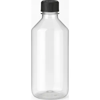 Láhev PET Láhev Průhledná 1l + Černý Uzávěr 28 ROPP