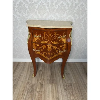 Komoda Starožitná intarzovaná komoda s mramorovou deskou, cena za ks