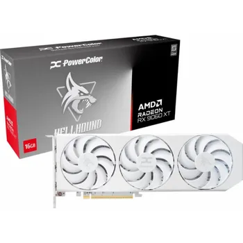 Grafická karta PowerColor Hellhound Radeon RX 9060 XT Spectral White AMD 16 GB GDDR6