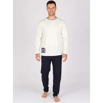 Pánské pyžamo EVONA a.s. Pánské dlouhé pyžamo P HELMUT Velikost: M