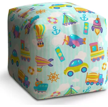 Taburet Sablio Taburet Cube Autíčka: 40x40x40 cm