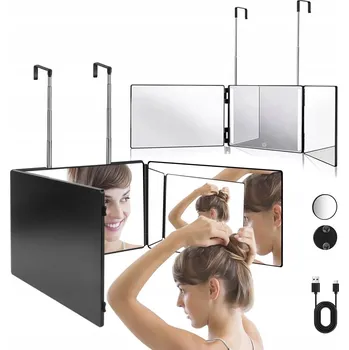 Zrcadlo ZRCADLO PRO SAMOSTATNÉ STŘÍHÁNÍ, SKLÁDACÍ ZRCADLO S LED OSVĚTLENÍM