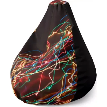 Sedací pytel Sablio Sedací vak Pear Světelný efekt - 70 x 95 x 15 cm