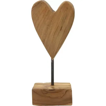 Dřevěná dekorace Heart 25 cm hnědá
