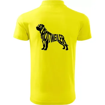 Pánská košile Rotvajler - Polokošile pánská Pique Polo 203 - S ( Citrónová )