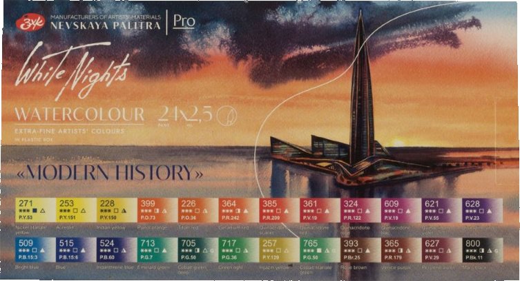 Nevskaya Palitra Akvarelové barvy White Nights Modern history 24Ks sada