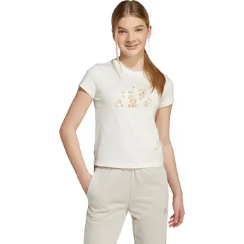 Chlapecké tričko Dětské bavlněné tričko adidas béžová barva, KC5450 80X, vel. 164