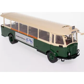 autíčko Renault TN4-H 1949 Francie 1:43 - Hachette časopis s modelem Renault TN4H 1949 France - kovový model autobusu