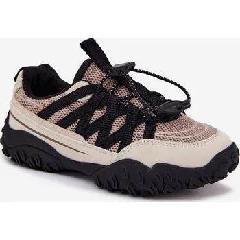 Dívčí tenisky Dětské Tenisky Se Šňůrkou Nanelita Barva: Béžová, Velikost: 27