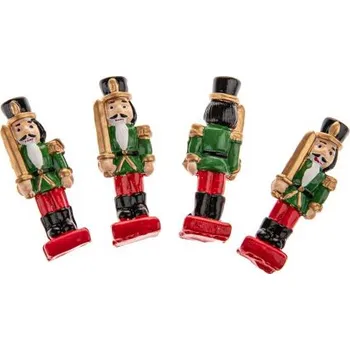 Vánoční dekorace Casa de Engel Polyresinový louskáček - sada 4 ks