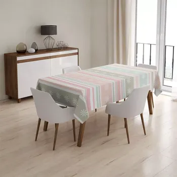 ubrus Sablio Ubrus Pruhy a tečky - 130x130 cm