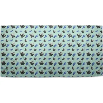 Osuška Sablio Ručník kočky a rybičky - 30x50 cm