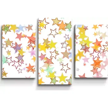 Obraz Sablio Obraz - 3-dílný Hvězdičky - 75x50 cm
