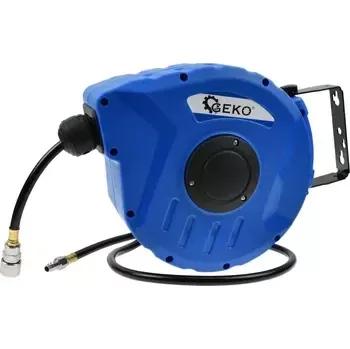 Příslušenství ke kompresoru Samonavíjecí buben s hadicí na stlačený vzduch 10 m, připojení 1/4" GEKO