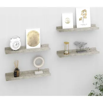 police Police MDF deska VidaXL 40 x 9 cm, odstíny šedé