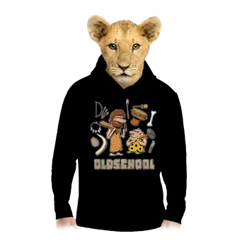 Chlapecká mikina Bastard Oldschool dětská mikina klokanka Black