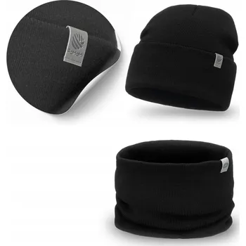 Čepice PaMaMi sada čepice a nákrčník (rolák) univerzální velikost černá