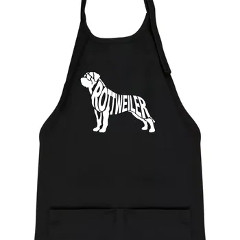 Kuchyňská zástěra Rotvajler - Dětská zástěra na vaření - Univerzální velikost ( Černá )