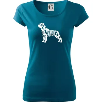 Dámské oblečení Rotvajler - Dámské triko Pure - S ( Petrolejová )