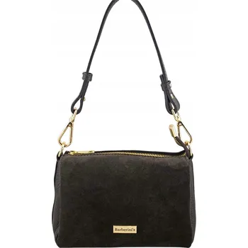 Barberinis kabelka, hnědá kožená kabelka přes rameno z pravé kůže