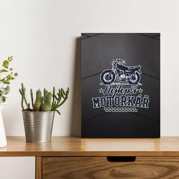 Plechová cedule Sablio Dárková cedulka Nejlepší motorkář: 30x40 cm