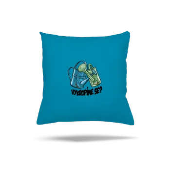 Polštář Bastard Vykropíme se polštář Blue Turquoise