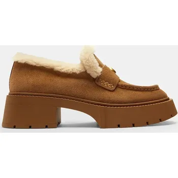 Dámská móda Semišové mokasíny Coach Leah Platform, 40, hnědá, 88X