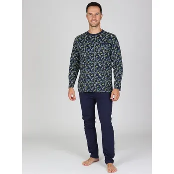 Pánské pyžamo EVONA a.s. Pánské dlouhé pyžamo P MARLON Velikost: XL